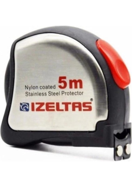 Izeltaş 588150015 Şerit Metre, Krom, 5 M