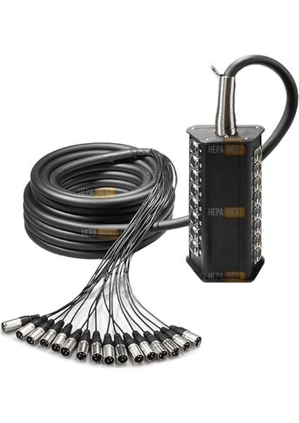 STAGE-16C-20M 16 Kanal 20 Metre Multicore Kablolu Hazır Stage Box