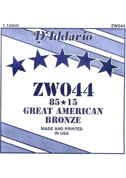 D'addario ZW044 Tek Akustik Gitar Teli (44)