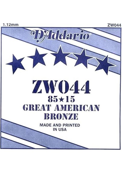 D'addario ZW044 Tek Akustik Gitar Teli (44) fiyatları