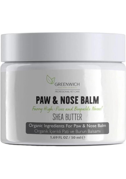 Organik Içerikli Kedi Köpek Pati Burun Balm 50 ml | Nemlendirici | Çatlak Koruma | Onarım