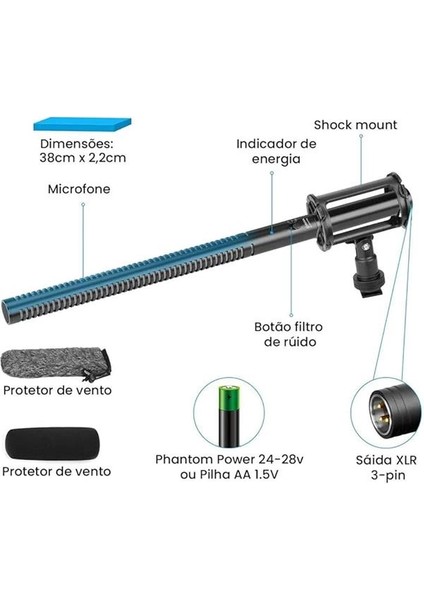 BY-BM6060L Profesyonel Shotgun Mikrofon modelleri