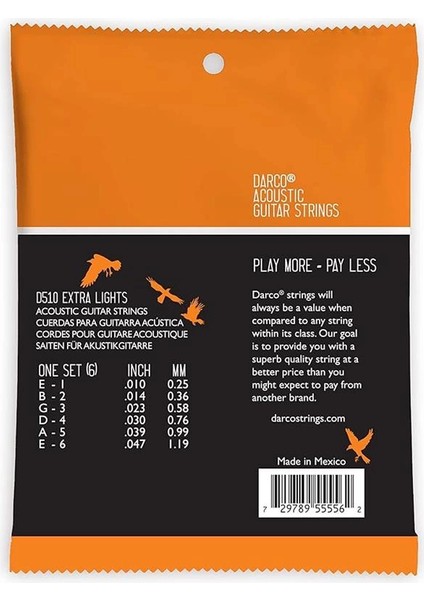 Martin D-510 Bronz, Ekstra Hafif, 010/047 fiyatları