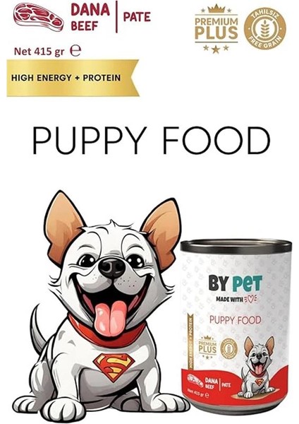 Yavru Köpekler Için Dana Etli Konserve Yaş Mama 415 gr x 12 Adet modelleri