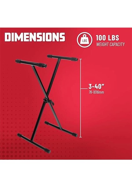GFW-KEY-1000X | Standart x Tarzı Klavye Standı (Yükleme Kapasitesi: 45KG) indirimleri