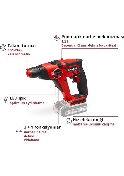Te-Hd 18/12'li - Solo, Akülü Pnömatik Matkap modelleri