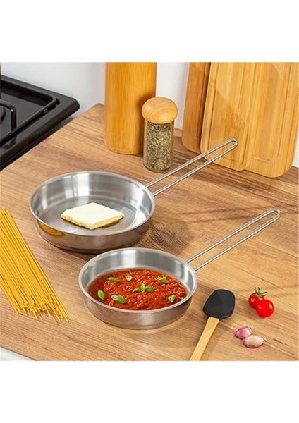 Paslanmaz Çelik Sos Tava Seti - Sığ Sos Tavası 14-16 cm indirimleri