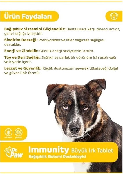 . Paw - Immunity Plus Büyük Irk Köpekler Için Zindelik ve Organ Sağlığı Destekleyici Çiğnenebilir fiyatları