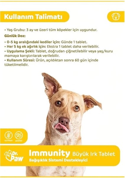 . Paw - Immunity Plus Büyük Irk Köpekler Için Zindelik ve Organ Sağlığı Destekleyici Çiğnenebilir indirimleri