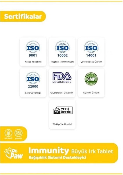 . Paw - Immunity Plus Büyük Irk Köpekler Için Zindelik ve Organ Sağlığı Destekleyici Çiğnenebilir