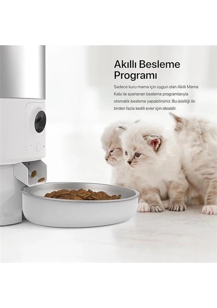Akıllı Otomatik Kedi Tuvaleti (Kamerasız) Çelik Mama Kabı (Kameralı) Su Sebili ve Filtre
