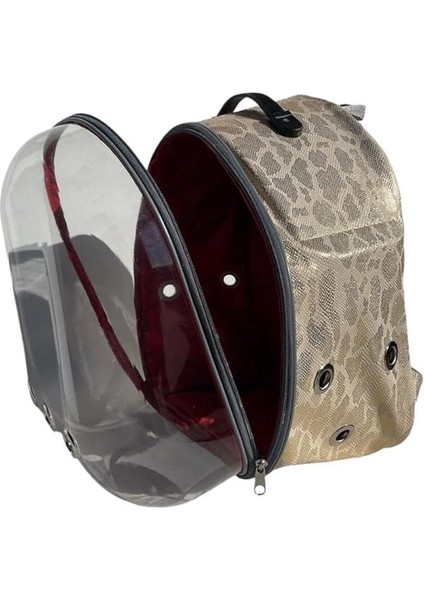 Snake Şeffaf Astronot Kedi Köpek Taşıma Çantası 42X22X33 cm Sarı indirimleri