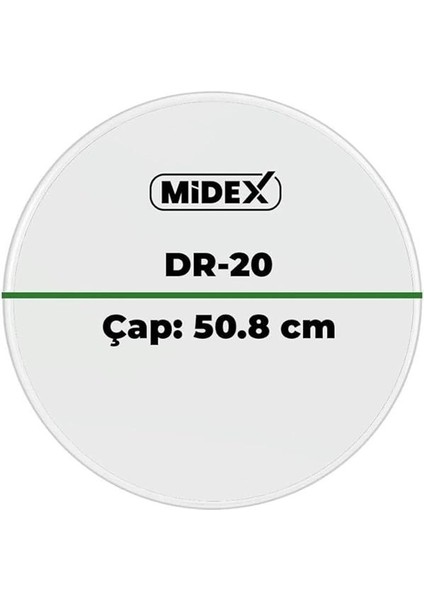 Midex DR-20R Şeffaf Renk 20 Inç Kick Bateri Davul Derisi Drumhead 20'' Inch (50.80 Cm) modelleri