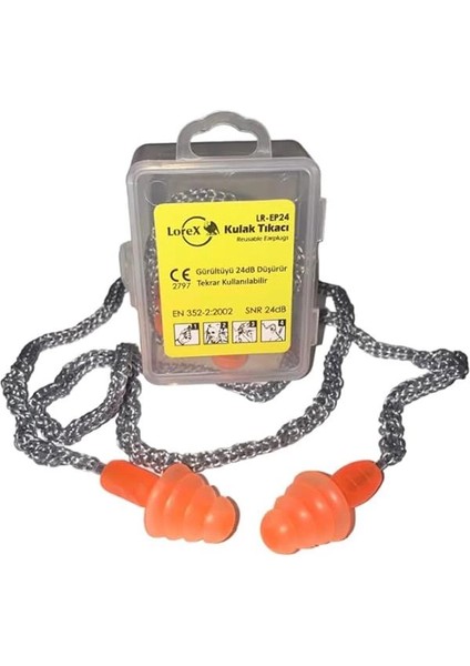 LR-EP24 Kordonlu Gürültü Önleyici Kulak Tıkacı