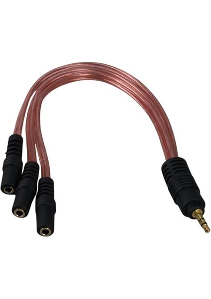 PM-12283 3.5mm 3x Dişi Kulaklık Çoklayıcı (3 Boğumlu - 20 Cm)