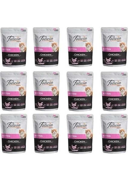 Pouch Yaş Kedi Maması, Tavuklu, Tahılsız, Yavru Kedi (12 x 85 Gr) fiyatları