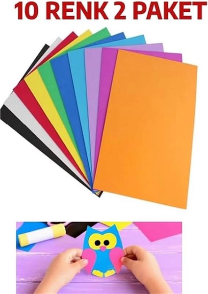 A4 Renkli Fon Kartonu 23X34 10'lu (2'li Paket) 10 Renk fiyatları