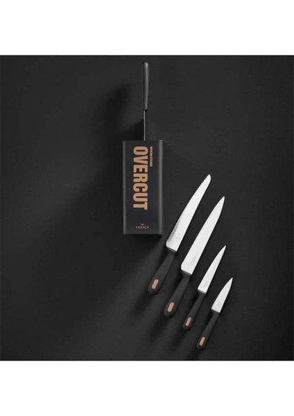 Overcut 6 Parça Bıçak Seti, Siyah