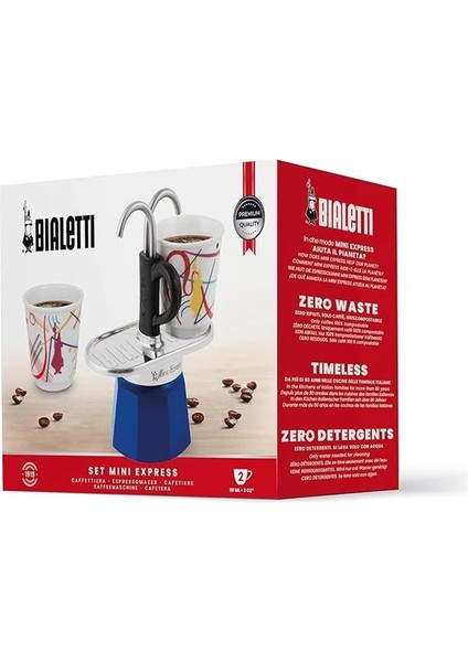- Set Mini Express: Ocak Üstü Espresso Pişirici + 2 Cups - Kandinsky Serisi modelleri