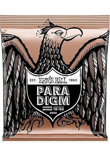 Paradigma Ekstra Hafif Fosfor Bronz Akustik Gitar Telleri, Ölçü 10-50 modelleri