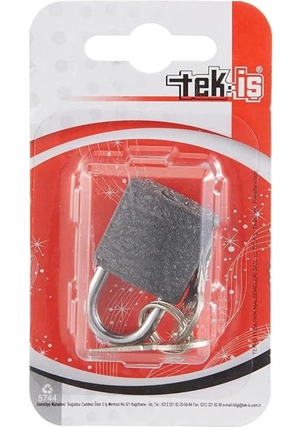Tek-Iş 524164 Asma Kilit Gri Döküm, Gri, 25MM fiyatları