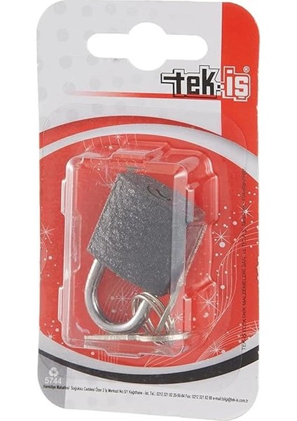 Tek-Iş 524164 Asma Kilit Gri Döküm, Gri, 25MM modelleri