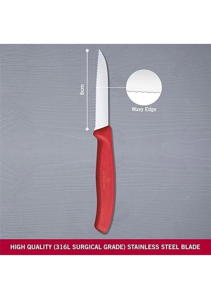 6.7431 Swissclassic 8cm Tırtıklı Soyma Bıçağı, Classic modelleri
