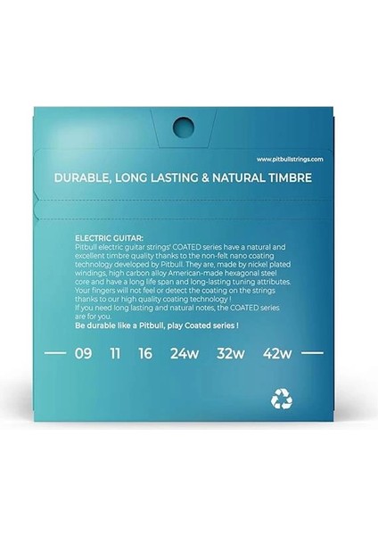 Strings Coated Seri Elektro Gitar Teli – Uzun Ömürlü, Parlak Ton, Yüksek Dayanıklılık (09-42 modelleri