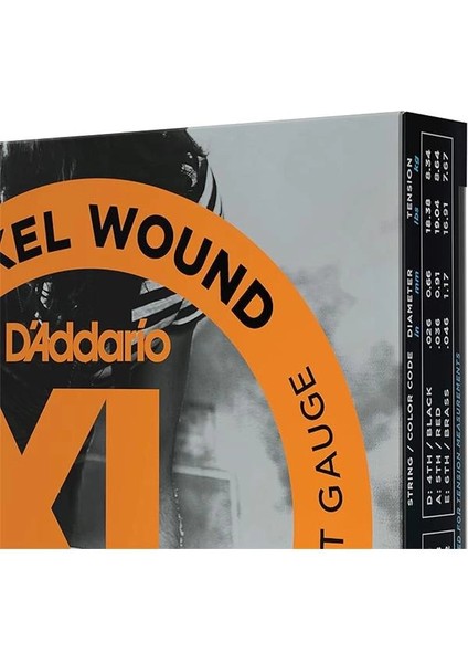 D'addario (3 Set) Elektro Gitar Tel Seti, Xl, 10-46, Nickel fırsatları
