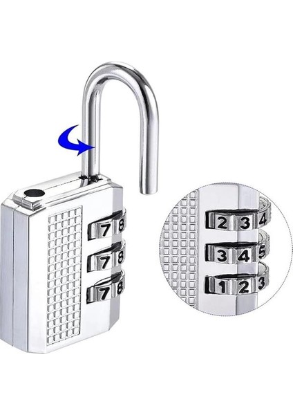 Şifreli Mini Asma Kilit 5.5 cm Dayanıklı Çanta Valiz ve Dolap Kilidi Seyahat Için Güvenli modelleri
