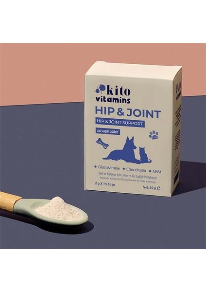 Kedi ve Köpekler Için Hip&joint Eklem ve Kas Sağlığı Destekleyici 2g x 15 Saşe