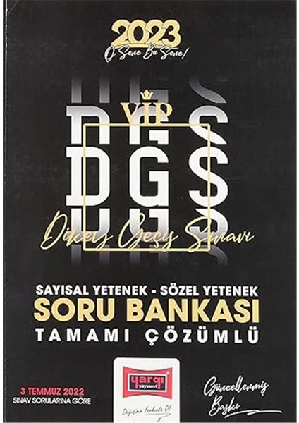 Yargı Yayınları 2023 Dgs Sayısal-Sözel Yetenek Tamamı Çözümlü Soru Bankası modelleri