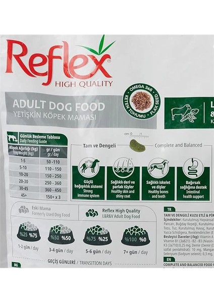 Kuzu Etli Pirinçli ve Sebzeli Yetişkin Köpek Maması 15 kg fırsatları