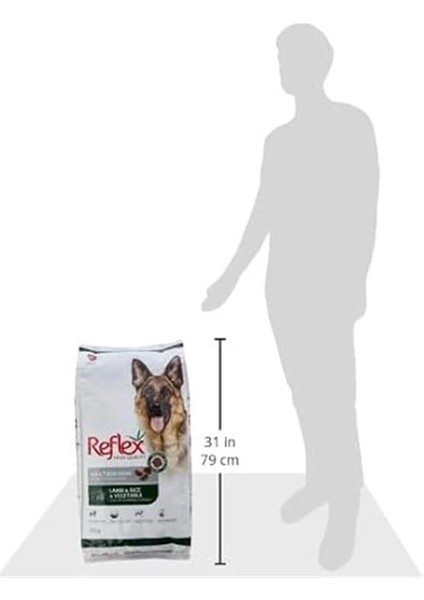 Kuzu Etli Pirinçli ve Sebzeli Yetişkin Köpek Maması 15 kg