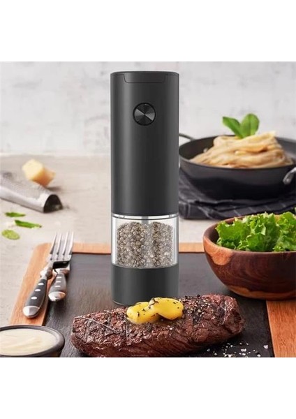 Pilli LED Işıklı Tuz Karabiber Değirmeni Otomatik Baharat Öğütücü Seti fiyatları