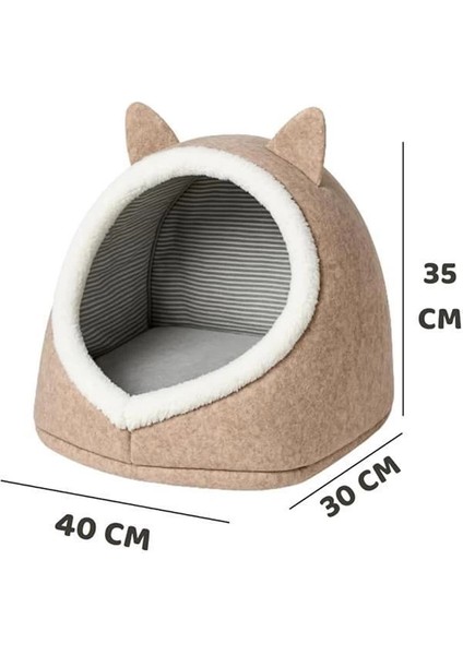 Beylini Kedi Köpek Evi Katlanabilir Evcil Hayvan Yatağı Peluş Yastık Hediyeli Dekoratif Kedi Köpek indirimleri