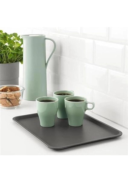 Servis Tepsisi 37X29 cm Sunum Tepsisi Çay Kahve Taşıma Plastik Tepsi Gri Renk 5045777777785 modelleri