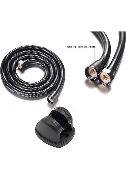 Glee Turbo 5 Fonksiyonlu Mafsallı Duş Seti - Örgülü Hortum ve Askılık (Siyah) fiyatları