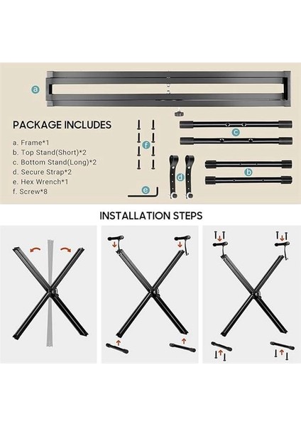 CY0245 Taşınabilir ve Ayarlanabilir Çift Sıralı Elektrikli Klavye Standı modelleri