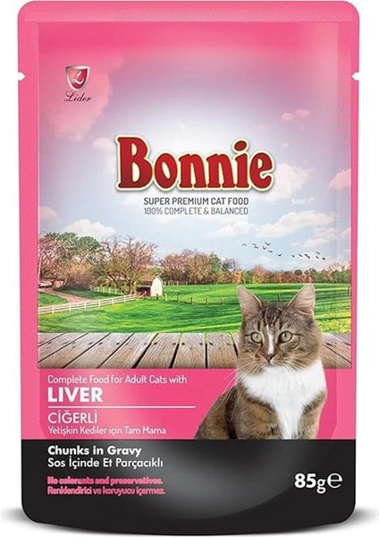 Kuzu Etli Cigerli Pouchjelly Kedi Kons. 85 gr