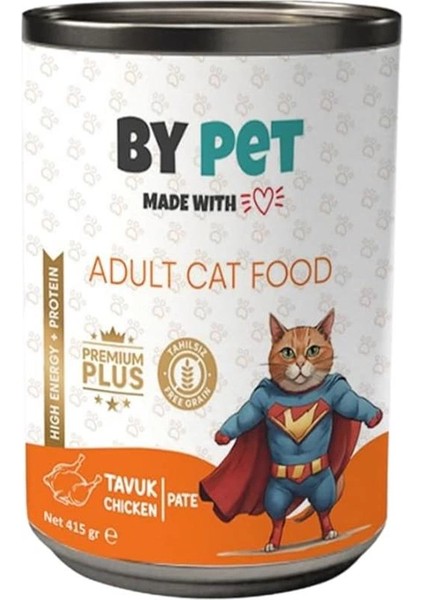 Yetişkin Kediler Için Tavuk Etli Konserve Yaş Mama 415 gr x 12 Adet fiyatları