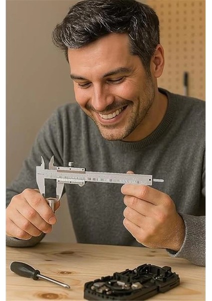 Analog Kumpas – 150 mm Karbon Çelik Gövde, 0.02 mm Hassasiyetli Ölçüm Aleti fırsatları