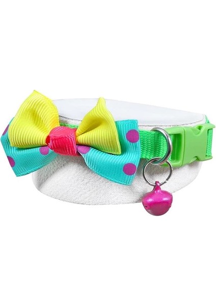 X-Perk Neon Kumaş Papyonlu Zilli Kedi Köpek Tasması Boyun Tasma Ayarlı fiyatları