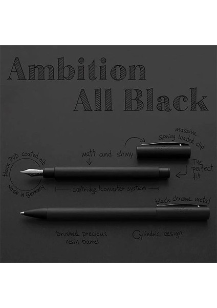 Faber-Castell Ambition All Black Limited Edition Dolma Kalem fırsatları