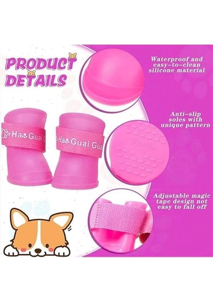 High-Tech Su Geçirmez Köpek Botları Ayakkabılar, Silikon Köpek Ayakkabı, Yağmur Ayakkabıları fiyatları