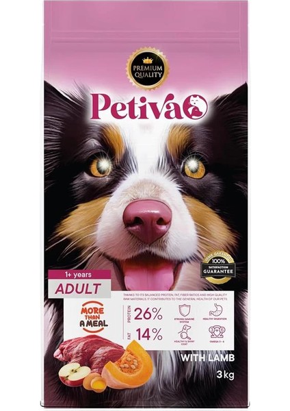 Yetişkin Köpekler Için Kuzu Etli Kuru Köpek Maması (3 Kg, Kuzu)