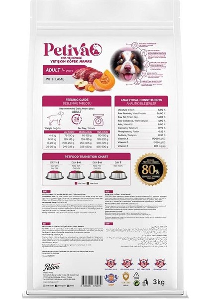 Yetişkin Köpekler Için Kuzu Etli Kuru Köpek Maması (3 Kg, Kuzu) fiyatları