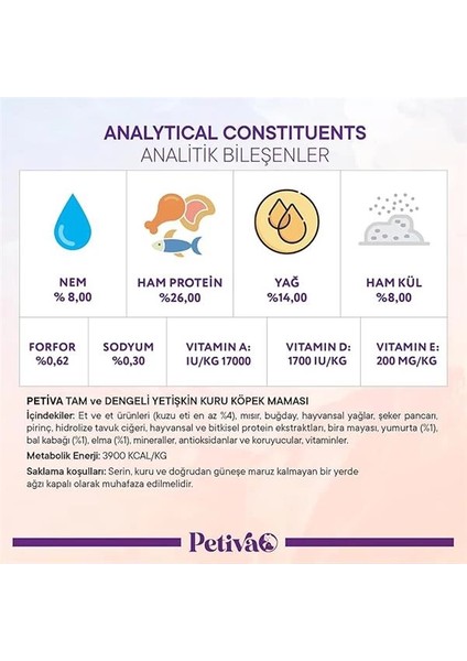 Yetişkin Köpekler Için Kuzu Etli Kuru Köpek Maması (3 Kg, Kuzu)