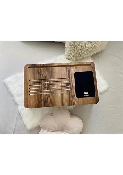 Axolotl Foldaway Telefon ve Tablet Bölmeli Katlanır Ayaklı Laptop Sehpası Notebook Bilgisayar