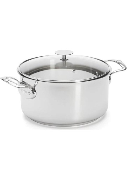 3427.24 Kızartma Tenceresi Kapaklı, Paslanmaz Çelik, Gümüş, 27,9 x 20,1 x 10,9 cm